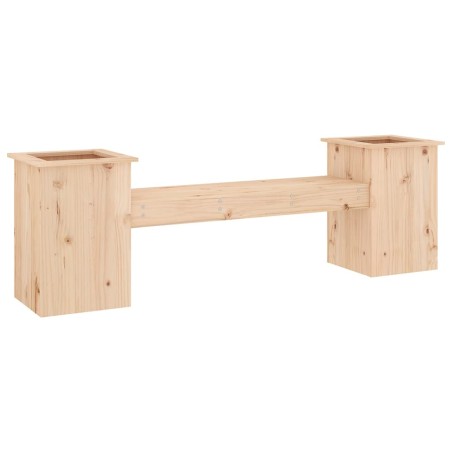 vidaXL Gartenbank mit Pflanzkübeln 184,5x39,5x56,5cm Massivholz Kiefer