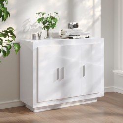 vidaXL Sideboard Hochglanz-Weiß 92x35x75 cm Holzwerkstoff