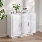 vidaXL Sideboard Hochglanz-Weiß 92x35x75 cm Holzwerkstoff vidaXL Sideboard Hochglanz-Weiß 92x35x75 cm Holzwerkstoff