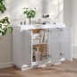 vidaXL Sideboard Hochglanz-Weiß 92x35x75 cm Holzwerkstoff vidaXL Sideboard Hochglanz-Weiß 92x35x75 cm Holzwerkstoff