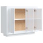 vidaXL Sideboard Hochglanz-Weiß 92x35x75 cm Holzwerkstoff vidaXL Sideboard Hochglanz-Weiß 92x35x75 cm Holzwerkstoff