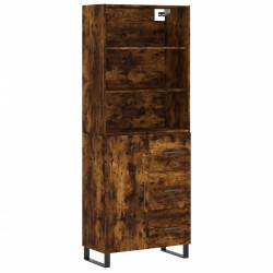 vidaXL Highboard Räuchereiche 69,5x34x180 cm Holzwerkstoff