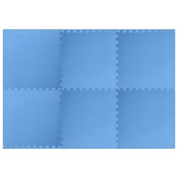 vidaXL Bodenmatten 6 Stk. 2,16 m² EVA-Schaumstoff Blau
