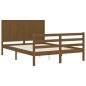 vidaXL Massivholzbett mit Kopfteil Honigbraun 120x200 cm vidaXL Massivholzbett mit Kopfteil Honigbraun 120x200 cm