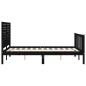 vidaXL Massivholzbett mit Kopfteil Schwarz 140x200 cm vidaXL Massivholzbett mit Kopfteil Schwarz 140x200 cm