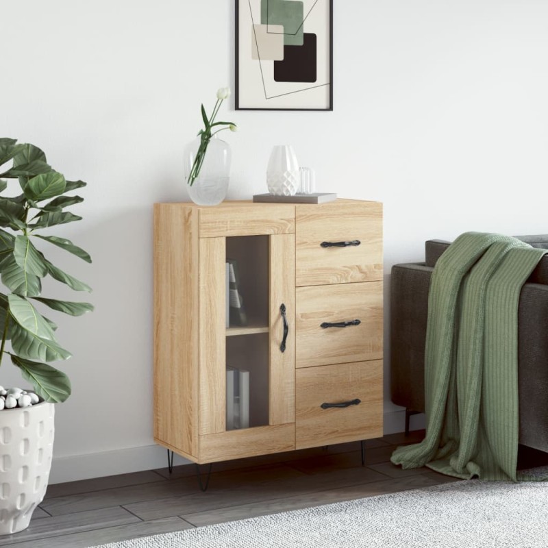 vidaXL Sideboard Sonoma-Eiche 69,5x34x90 cm Holzwerkstoff vidaXL Sideboard Sonoma-Eiche 69,5x34x90 cm Holzwerkstoff