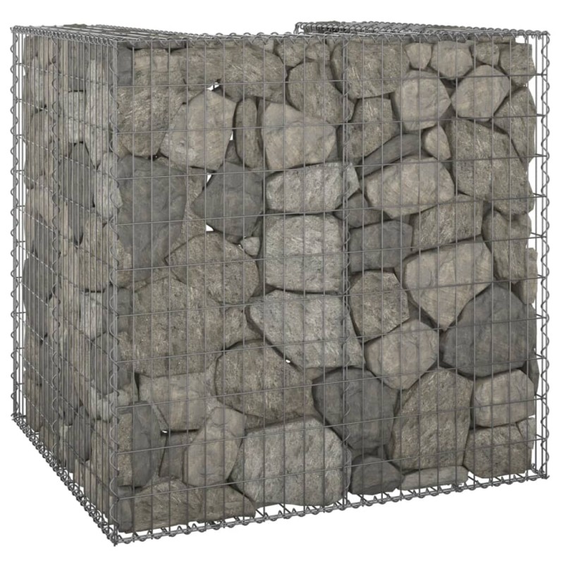 vidaXL Gabionenwand für Mülltonnen Verzinkter Stahl 110x100x110 cm vidaXL Gabionenwand für Mülltonnen Verzinkter Stahl 110x100x110 cm