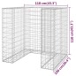 vidaXL Gabionenwand für Mülltonnen Verzinkter Stahl 110x100x110 cm vidaXL Gabionenwand für Mülltonnen Verzinkter Stahl 110x100x110 cm