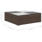 vidaXL 6-tlg. Garten-Lounge-Set mit Auflagen Poly Rattan Braun vidaXL 6-tlg. Garten-Lounge-Set mit Auflagen Poly Rattan Braun