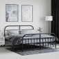 vidaXL Bettgestell mit Kopf- und Fußteil Metall Schwarz 160x200 cm vidaXL Bettgestell mit Kopf- und Fußteil Metall Schwarz 160x200 cm