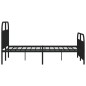vidaXL Bettgestell mit Kopf- und Fußteil Metall Schwarz 160x200 cm vidaXL Bettgestell mit Kopf- und Fußteil Metall Schwarz 160x200 cm