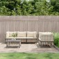 vidaXL 6-tlg. Garten-Lounge-Set mit Kissen Anthrazit Poly Rattan vidaXL 6-tlg. Garten-Lounge-Set mit Kissen Anthrazit Poly Rattan