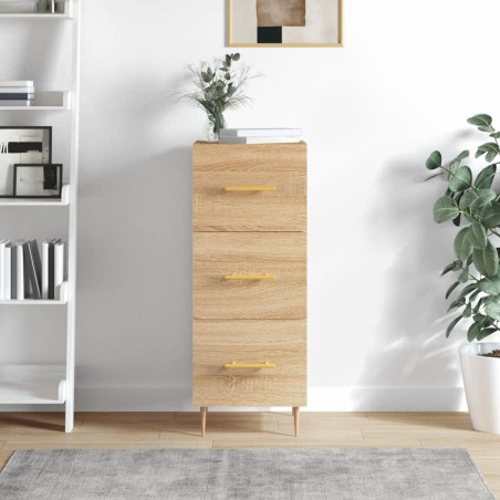 vidaXL Sideboard Sonoma-Eiche 34,5x34x90 cm Holzwerkstoff