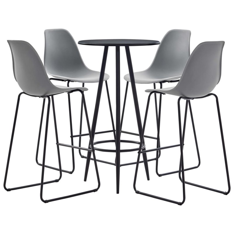 5-tlg. Bar-Set Kunststoff Grau 5-tlg. Bar-Set Kunststoff Grau