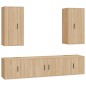 vidaXL 5-tlg. TV-Schrank-Set Sonoma-Eiche Holzwerkstoff vidaXL 5-tlg. TV-Schrank-Set Sonoma-Eiche Holzwerkstoff