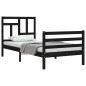 vidaXL Massivholzbett mit Kopfteil Schwarz 100x200 cm vidaXL Massivholzbett mit Kopfteil Schwarz 100x200 cm
