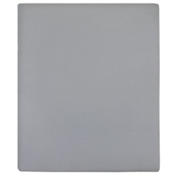 vidaXL Spannbettlaken 2 Stk. Jersey Grau 160x200 cm Baumwolle