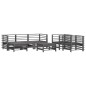 vidaXL 7-tlg. Garten-Lounge-Set mit Kissen Grau Massivholz vidaXL 7-tlg. Garten-Lounge-Set mit Kissen Grau Massivholz