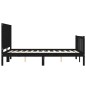 vidaXL Massivholzbett mit Kopfteil Schwarz 140x190 cm vidaXL Massivholzbett mit Kopfteil Schwarz 140x190 cm
