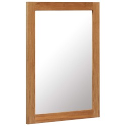 vidaXL Spiegel 50x70 cm Eiche Massivholz