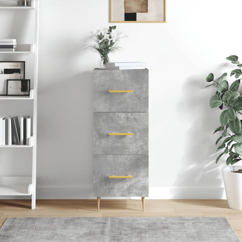 vidaXL Sideboard Betongrau 34,5x34x90 cm Holzwerkstoff vidaXL Sideboard Betongrau 34,5x34x90 cm Holzwerkstoff