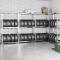 vidaXL Reifenregale mit 2 Böden 4 Stk. Silbern 110x40x180 cm Stahl vidaXL Reifenregale mit 2 Böden 4 Stk. Silbern 110x40x180 cm Stahl