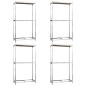 vidaXL Reifenregale mit 2 Böden 4 Stk. Silbern 110x40x180 cm Stahl vidaXL Reifenregale mit 2 Böden 4 Stk. Silbern 110x40x180 cm Stahl
