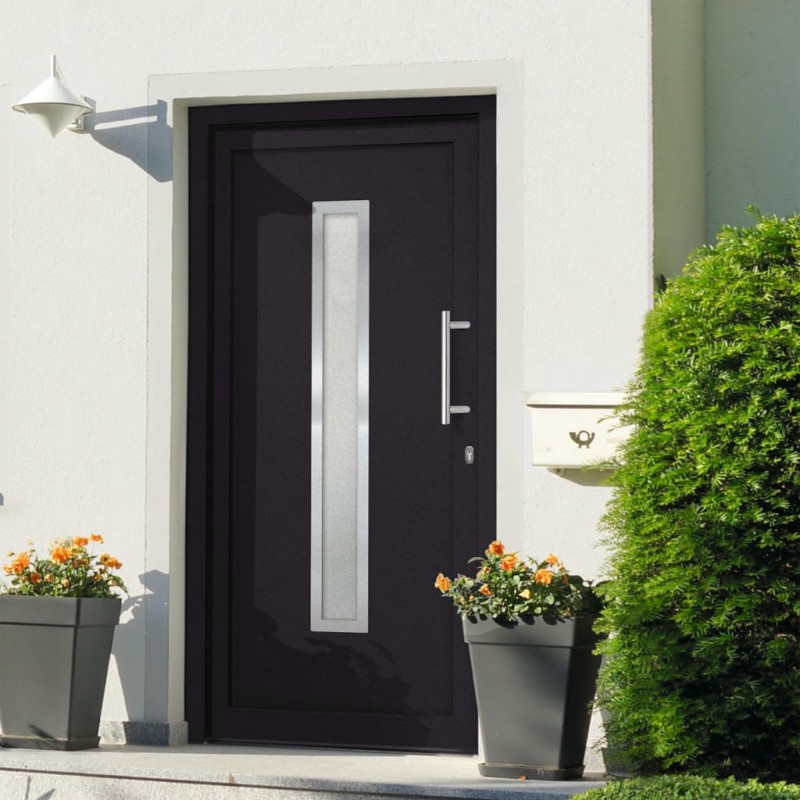 vidaXL Haustür Anthrazit 98x208 cm vidaXL Haustür Anthrazit 98x208 cm