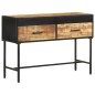 vidaXL Konsolentisch 110x35x75 cm Raues Mangoholz vidaXL Konsolentisch 110x35x75 cm Raues Mangoholz