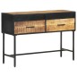 vidaXL Konsolentisch 110x35x75 cm Raues Mangoholz vidaXL Konsolentisch 110x35x75 cm Raues Mangoholz