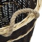 vidaXL Holzkorb mit Trageriemen 50 x 44 x 58 cm Natur Weide vidaXL Holzkorb mit Trageriemen 50 x 44 x 58 cm Natur Weide