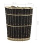 vidaXL Holzkorb mit Trageriemen 50 x 44 x 58 cm Natur Weide vidaXL Holzkorb mit Trageriemen 50 x 44 x 58 cm Natur Weide