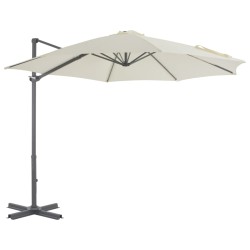 vidaXL Ampelschirm mit Aluminium-Mast Sandfarben 300 cm 