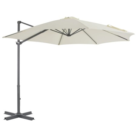 vidaXL Ampelschirm mit Aluminium-Mast Sandfarben 300 cm 