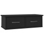 vidaXL Wand-Schubladenregal Schwarz 60x26x18,5 cm Holzwerkstoff vidaXL Wand-Schubladenregal Schwarz 60x26x18,5 cm Holzwerkstoff