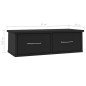 vidaXL Wand-Schubladenregal Schwarz 60x26x18,5 cm Holzwerkstoff vidaXL Wand-Schubladenregal Schwarz 60x26x18,5 cm Holzwerkstoff
