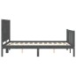 vidaXL Massivholzbett mit Kopfteil Grau 120x200 cm vidaXL Massivholzbett mit Kopfteil Grau 120x200 cm