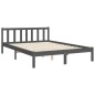 vidaXL Massivholzbett mit Kopfteil Grau 120x200 cm vidaXL Massivholzbett mit Kopfteil Grau 120x200 cm