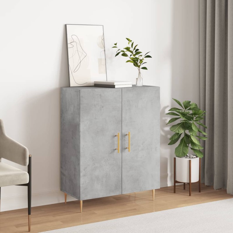 vidaXL Sideboard Betongrau 69,5x34x90 cm Holzwerkstoff vidaXL Sideboard Betongrau 69,5x34x90 cm Holzwerkstoff
