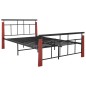 vidaXL Bettgestell Metall und Massivholz Eiche 120x200 cm vidaXL Bettgestell Metall und Massivholz Eiche 120x200 cm