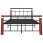 vidaXL Bettgestell Metall und Massivholz Eiche 120x200 cm vidaXL Bettgestell Metall und Massivholz Eiche 120x200 cm