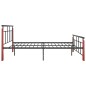 vidaXL Bettgestell Metall und Massivholz Eiche 120x200 cm vidaXL Bettgestell Metall und Massivholz Eiche 120x200 cm