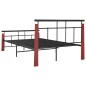 vidaXL Bettgestell Metall und Massivholz Eiche 120x200 cm vidaXL Bettgestell Metall und Massivholz Eiche 120x200 cm