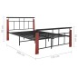 vidaXL Bettgestell Metall und Massivholz Eiche 120x200 cm vidaXL Bettgestell Metall und Massivholz Eiche 120x200 cm
