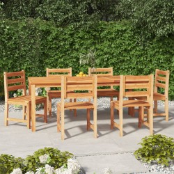 vidaXL 7-tlg. Garten-Essgruppe Massivholz Teak