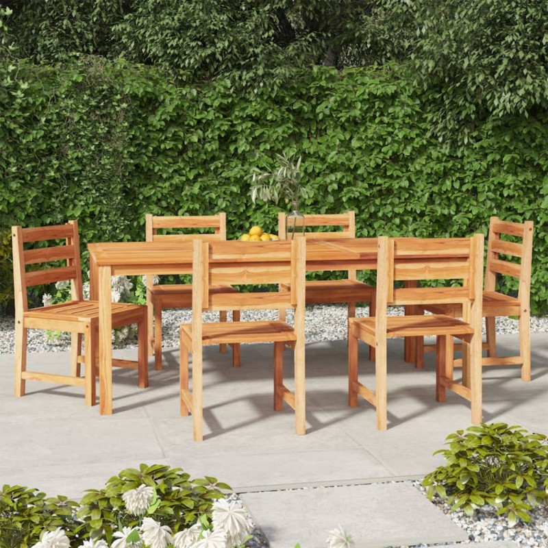 vidaXL 7-tlg. Garten-Essgruppe Massivholz Teak vidaXL 7-tlg. Garten-Essgruppe Massivholz Teak