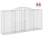 vidaXL Gabionen mit Hochbogen 5 Stk. 300x50x140/160cm Verzinktes Eisen vidaXL Gabionen mit Hochbogen 5 Stk. 300x50x140/160cm Verzinktes Eisen