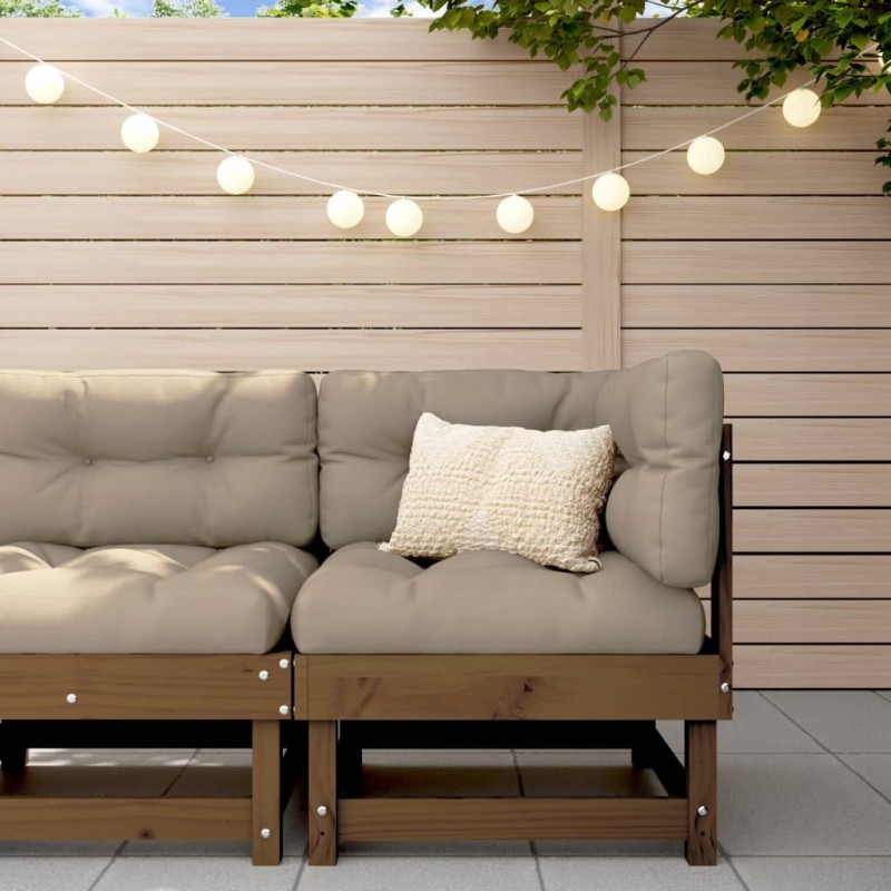 vidaXL Ecksofa mit Kissen Honigbraun Massivholz Kiefer vidaXL Ecksofa mit Kissen Honigbraun Massivholz Kiefer