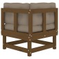 vidaXL Ecksofa mit Kissen Honigbraun Massivholz Kiefer vidaXL Ecksofa mit Kissen Honigbraun Massivholz Kiefer