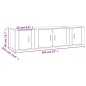 vidaXL 3-tlg. TV-Schrank-Set Hochglanz-Weiß Holzwerkstoff vidaXL 3-tlg. TV-Schrank-Set Hochglanz-Weiß Holzwerkstoff